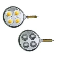 Frigideira De Ovo Em Aluminio Batido Frita 4 Ovos De Uma Vez Foto mini 2