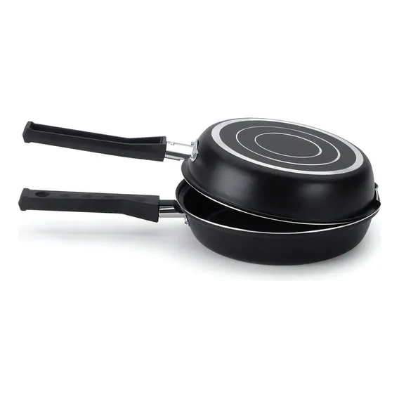 Frigideira Dupla 18cm Gourmet - Multiflon Cor Preto Foto 1