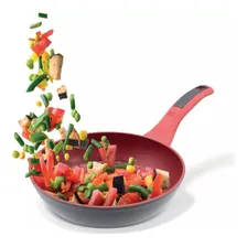 Frigideira Indução Antiaderente Vermelha Fundo Triplo 24cm Foto mini 2