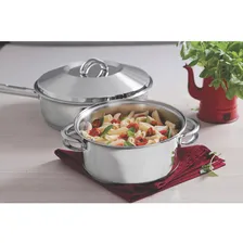 Frigideira Inox Cabo/tampa Solar 20cm Tramontina 62500200 Cor Aço inox Foto mini 3