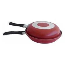 Frigideira Omeleteira Panela Dupla Vermelho 18cm Foto  mini 1