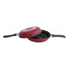 Frigideira Omeleteira Panela Dupla Vermelho 18cm Foto mini 4