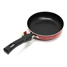 Frigideira Para Ovo Hambúrguer Antiaderente Diâmetro 14 Cm Cor Vermelho Foto mini 1