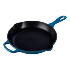 Frigideira Skillet Redonda Le Creuset C/ Alca 26cm Signature Cor Azul Marseille Foto  mini 1