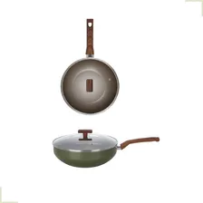 Frigideira Wok Tampa vidro 28cm 4,3lt Antiaderente Foto mini 1