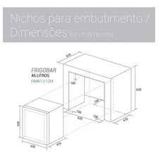 Frigobar 46 Litros Inox Suggar Fb4611ix 110 Volts 110V Foto mini  2