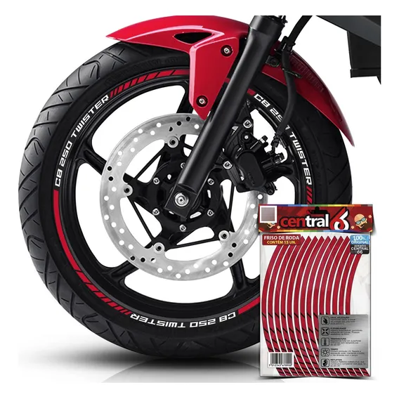 Frisos De Roda Cb 250 Twister Vinho Foto 1
