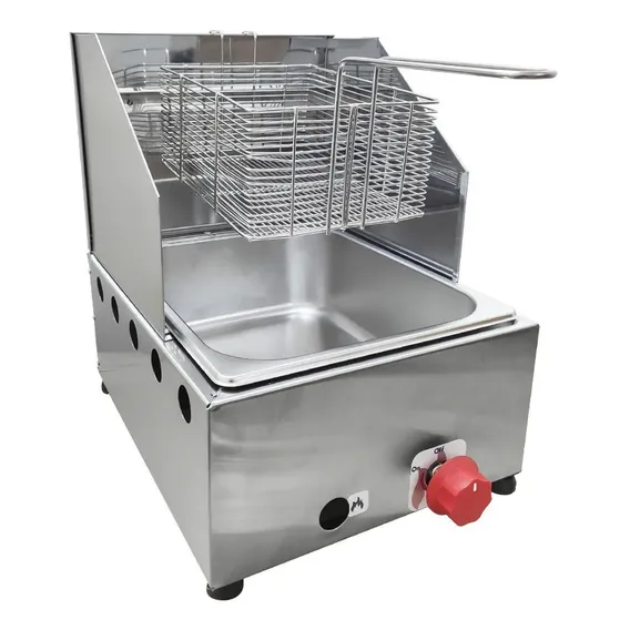 Fritadeira A Gás Frita Batata Salgados 5 Litros Cor Inox Foto 1