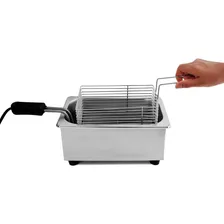 Fritadeira elétrica AK Cozinha Fritadeira elétrica 1.5L inox 220V Foto mini 1