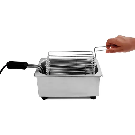 Fritadeira elétrica AK Cozinha Fritadeira elétrica 1.5L inox 220V Foto 1