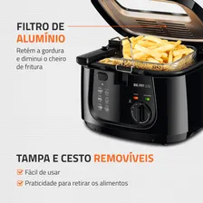 Fritadeira Elétrica Big Fry Ft-07 2.5l Preta Mondial 110v Foto mini  3