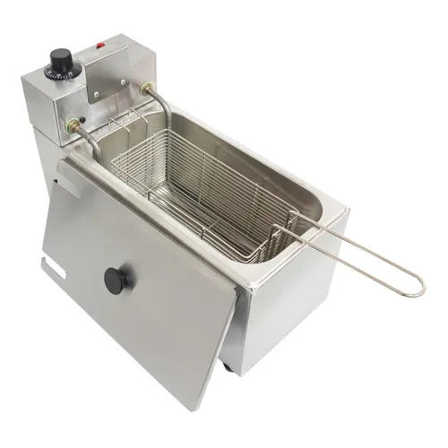 Fritadeira Elétrica Com Óleo 3 Litros Industrial Inox Tampa 110V Foto 1