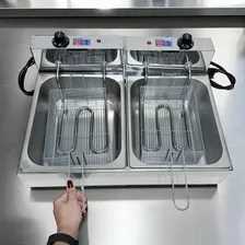 Fritadeira Elétrica Industrial 2 Cubas 10 Litros Inox 110v Foto mini 2