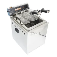 Fritadeira Elétrica Industrial Água Óleo 25l 8000w Inox 220v Foto mini 2
