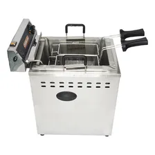Fritadeira Elétrica Industrial Água Óleo 25l 8000w Inox 220v Foto mini 4