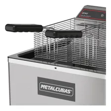 Fritadeira Elétrica Industrial Metalcubas 18l Gfao18p 220v Cor Aço inoxidável Foto mini 3