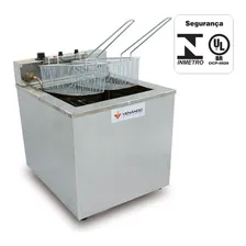 Fritadeira industrial elétrica Venâncio SFAO4 23L aço inoxidável 220V Foto mini  2