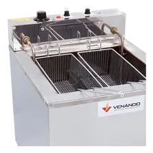 Fritadeira industrial elétrica Venâncio SFAO4 23L aço inoxidável 220V Foto mini  3
