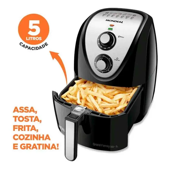 Fritadeira Sem Oleo Air Fryer Mondial 5litros Foto 1