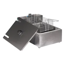 Fritador C/ Tampa 5 Litros 1 Cuba Aço Inox Top Cor Prateado Foto mini 3