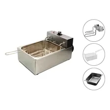 Fritador C/ Tampa 5 Litros 1 Cuba Aço Inox Top Cor Prateado Foto mini 4