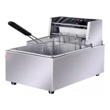Fritador Elétrico C/tampa E Cesto 6 Litros 1 Cuba Excelente! Cor Inox 220v Foto  mini 1