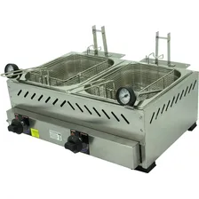 Fritador Gás Óleo Inox 2cubas Itajobi Fritadeira Salgados Foto mini 4