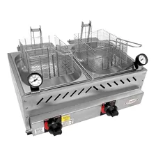 Fritador Gás Óleo Inox 2cubas Itajobi Fritadeira Salgados Foto  mini 1