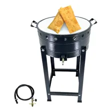 Fritador Pastel A Gás Alta Pressão 10 Litros Com Tacho 45cm Cor Cinza-escuro Foto mini  2