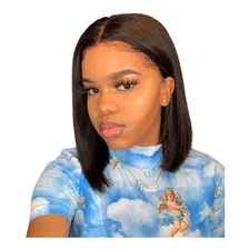 Front Lace Repartição Bob Humana, Uso Diario, Cabelo Humano Foto mini 3