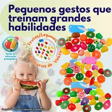 Frutas Legumes Brinquedo Com Velcr Cozinha Frutas + Cestinha Foto mini 3