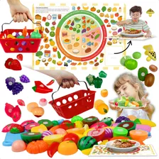 Frutas Legumes Brinquedo Com Velcr Cozinha Frutas + Cestinha Foto mini 1