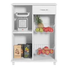 Fruteira 1 Porta 2 Cestos Belize Notável Cor Branco New Foto mini 4