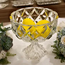 Fruteira Centro De Mesa Saladeira 24 Cm Cristal Diamond Lyor Foto mini 3