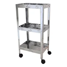 Fruteira Inox 3 Andares Com Rodinhas Foto mini 1