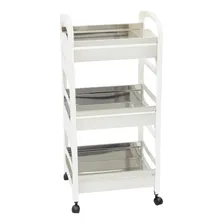 Fruteira Inox Com RodÃzios Branca Cor Branco Foto mini 2