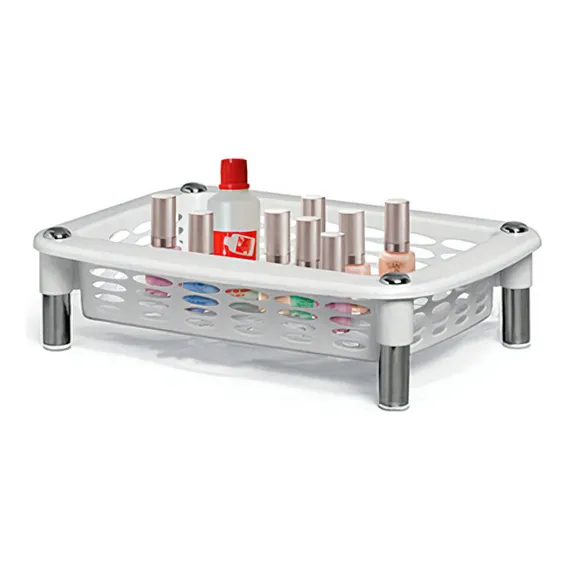 Fruteira/org Retangular Para Mesa Cor Branca -n352-4 Niquel Cor Branco Foto 1