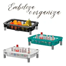 Fruteira/org Retangular Para Mesa Cor Branca -n352-4 Niquel Cor Branco Foto mini 3