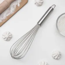 Fue Batedor De Ovos Clara E Massa Manual Inox 36 Cm Fuet Foto mini  3