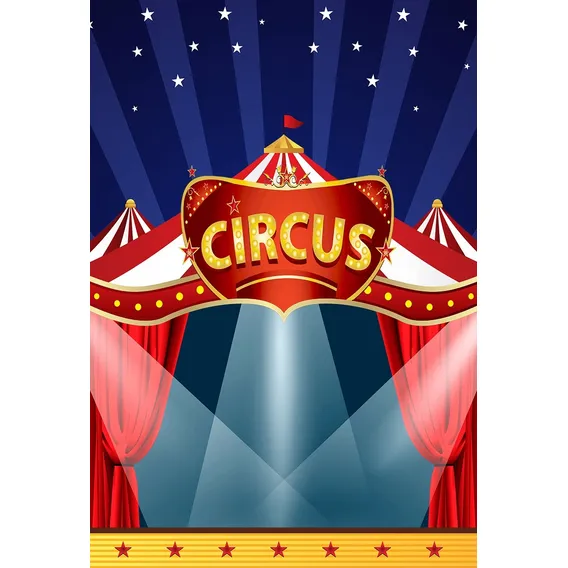 Fundo Fotográfico Tecido Luzes Do Circo 1,50m X 2,20m Foto 1