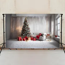 Fundo Fotográfico Tecido Sublimado 3d Newborn Natal 260x170 Cor Natal Arvore - 265 Foto mini 4