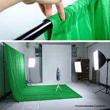 Fundo Infinito Greika Verde,preto,branco Chroma Key 3x5m Cor Verde Foto mini 3