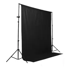 Fundo Infinito Preto Algodão Muslin 3m X 5m Greika Foto  mini 1