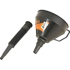 Funil Plástico Preto Com Bico Flexivel 160mm - Disma Foto mini 1