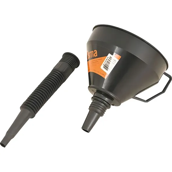 Funil Plástico Preto Com Bico Flexivel 160mm - Disma Foto 1