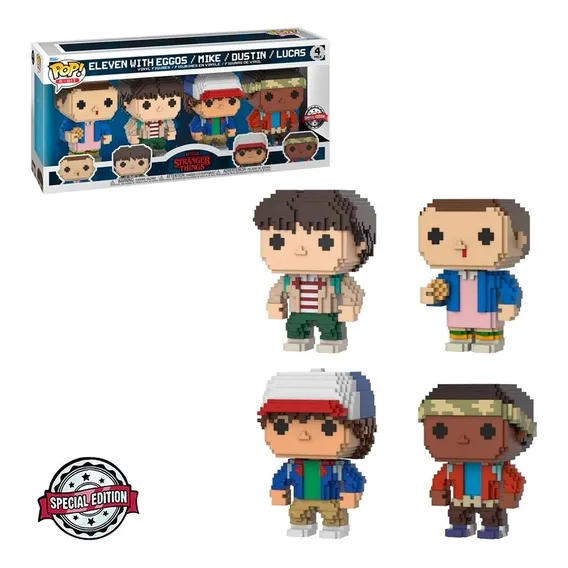 Funko Pop 8-bit Exclusive - Stranger Things (4 Pack) Foto 1