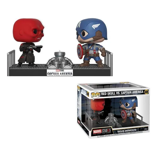 Funko Pop! Movie Moments Marvel - Capitão América Caveira Vermelha Foto 1