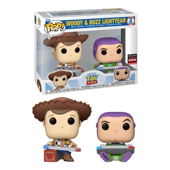 Funko Pop! Toy Story Woody & Buzz Lightyear 2 Pack Exclusivo Foto 1