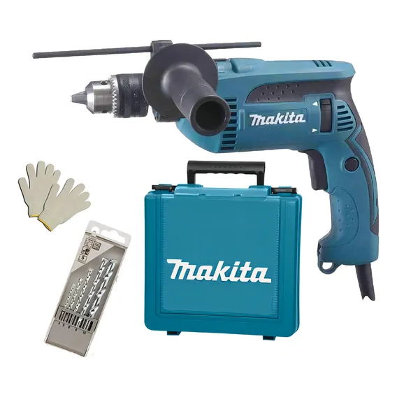 Furadeira Impacto 1/2 760w Makita Hp1640k + Acessórios 110v Foto 1