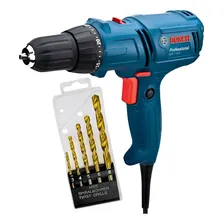 Furadeira Parafus. 3/8 400w + Kit De Brocas Gsr 7-14e Bosch Cor Azul 220v Foto mini 1
